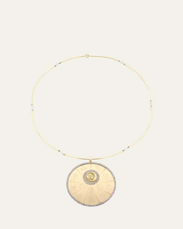 18K Yellow Gold Constellation Necklace with Diamonds